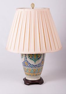 Middle Eastern Pottery Lamp