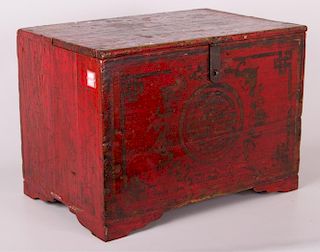 Chinese Red Lacquered Chest
