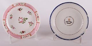 Chinese Export Saucers, Two (2)