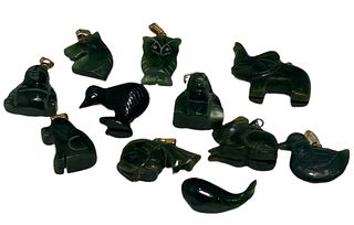 Collection Jade Figural Pendants 