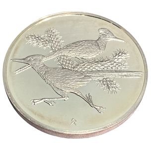 Sterling Silver Roadrunner Coin 1971 2.35 oz Franklin Mint