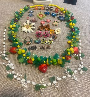 Vintage Flower & Fruit Jewelry Collection 