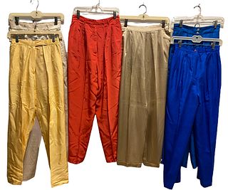Vintage 1980's Silk Satin Trouser Pant Collection R LAUREN