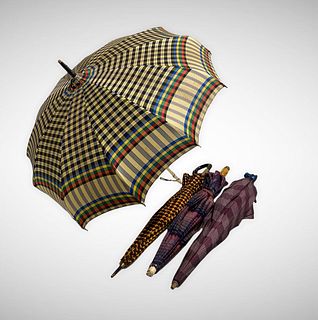 Collection Vintage Lucite Plaid Umbrellas 