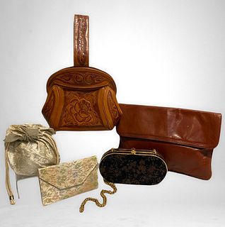 Collection Vintage Purses Handtooled Mexican Leather 
