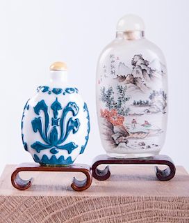 Chinese Snuff Bottles, Two (2)