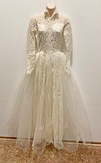 Post War / Early 1950's Tulle Wedding Dress