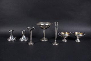 Group of Weighted Sterling Silver Table items