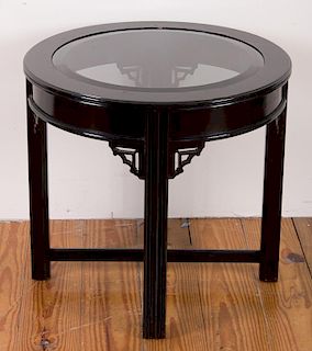 Asian Style Glass Top Table