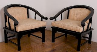 American of Martinsville Horseshoe Back Chair Pair