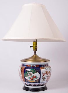 Contemporary Imari Porcelain Pot Lamp