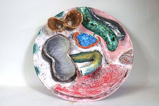 Patrick Loughran, Glazed Platter, 'Peep'
