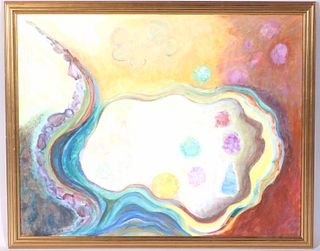Karen Bokert, Oil on Canvas, 'Spiritual Pool'