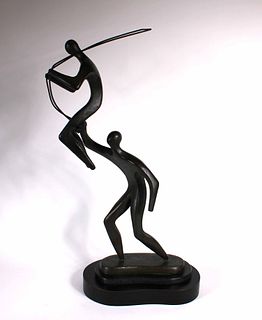 Dina Melicov, Bronze Sculpture, 'Boy on Swing'