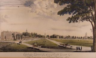 D. Bell Hand-Colored Collotype "Cambridge Common"