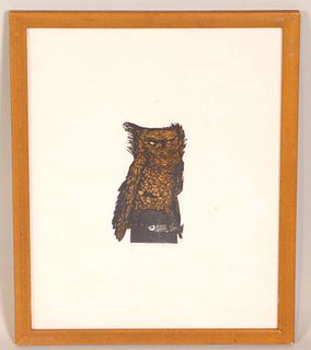 George Lockwood, Woodcut, 'Blind Owl'