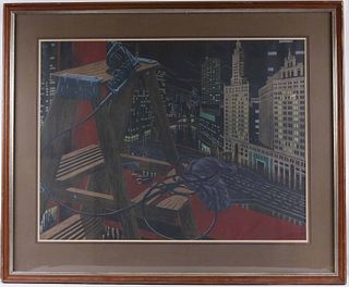 Herb Fox, Lithograph, 'Gotham City'