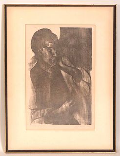 George Lockwood, Lithograph, 'A Study in Grey #2'
