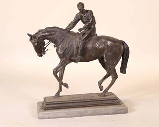 Isidore Jules Bonheur, Bronze, 'Le Grand Jockey'