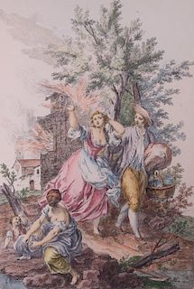 G. Zocchi Hand-Colored Engraving