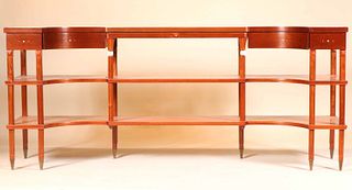 Art Deco Style Inlaid Mahogany Console Table
