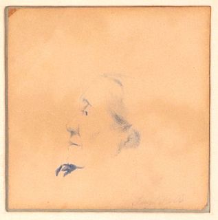 Joseph Stella, Pastel on Paper, Self-Portrait