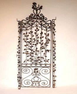 Art Nouveau Wrought Iron Gate