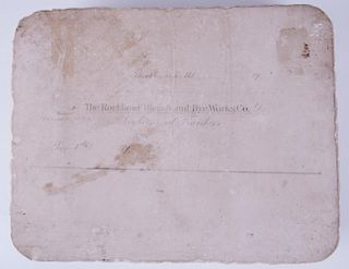 Rockland Bleach and Dye Works Co. Print Stone