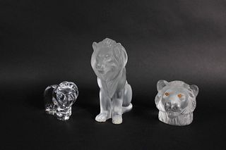 Lalique Frosted Glass Lion