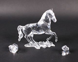 Three Swarovski Crystal Animal Figurines
