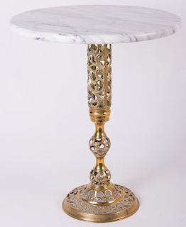 Marble Top Brass Table