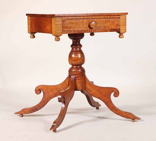 Federal Tiger Maple One Drawer Stand