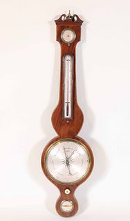 Regency Inlaid Mahogany Banjo Barometer