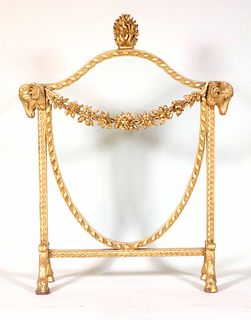 French Giltwood and Glass Firescreen