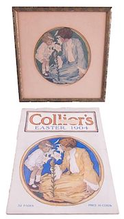 Collier's Easter 1904 Catalog & Hand-Colored Print
