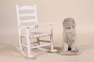 White Painted Child's Rocking Chair
