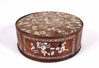 Chinese Mother of Pearl Inlaid Hardwood Box