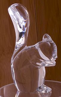 Baccarat Clear Glass Squirrel Figure