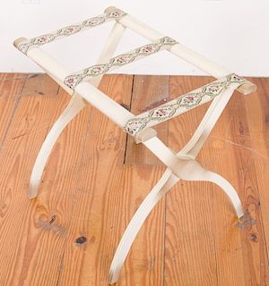 Luggage Rack w/ Embroidered Straps