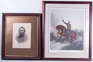 Thomas "Stonewall" Jackson Framed Prints, Two (2)