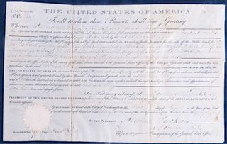 Andrew Jackson Signed Land Grant