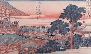 19th C Japanese Woodblock Print in Colors