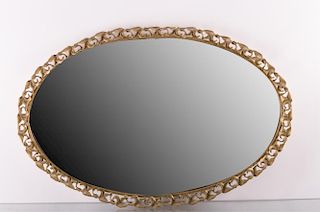 Vintage Vanity Mirror Tray, Oval