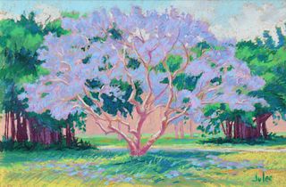 Julee Docking (B. 1920) "Jacaranda Tree"