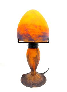 French Muller Freres Luneville Art Deco Table Lamp