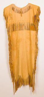 Native American Buckskin Dress w/ Fringe