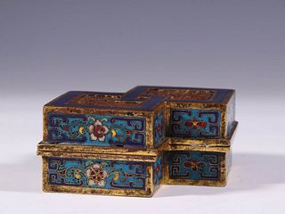 A Gilt Bronze Cloisonne Box