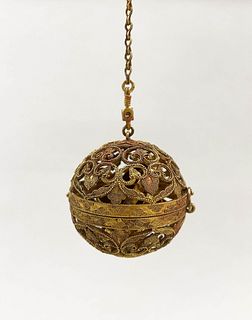 A  Gold Incense Diffuser Ball