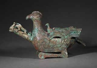 A Bronze Phoenix Shaped Ornament