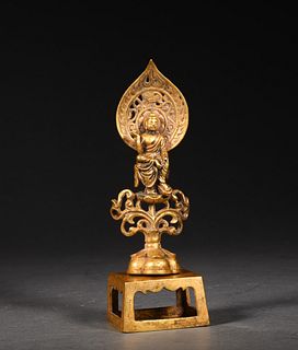 A Gold Buddha Statue